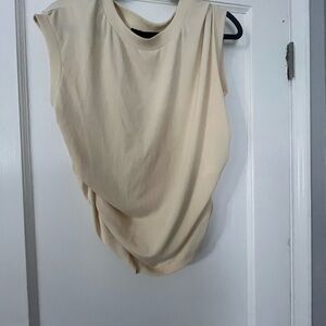 Cider Cream Sleeveless Ribbed tee